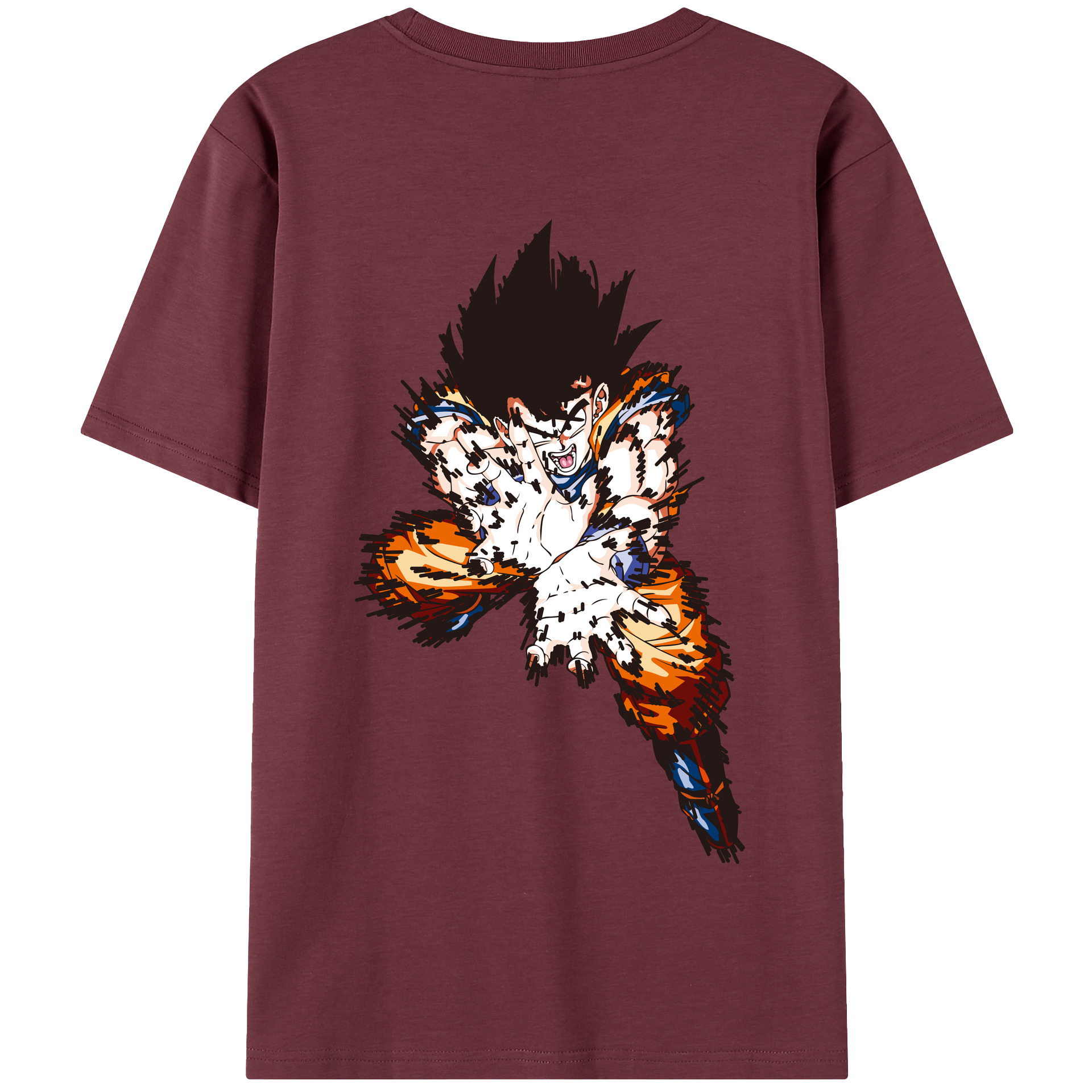 （画像用） ドラゴンボール 孫悟空（そん ごくう）Son Goku カカロット DRAGON BALL Kakarotto 綿100％半袖Tシャツ（背面プリント）